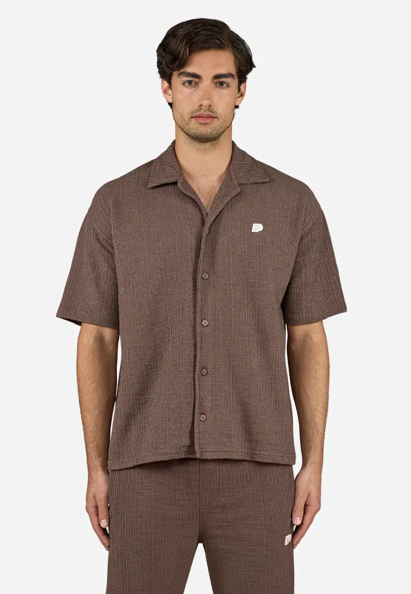 LIBCO - Hemd - washed cozy brown unbleached