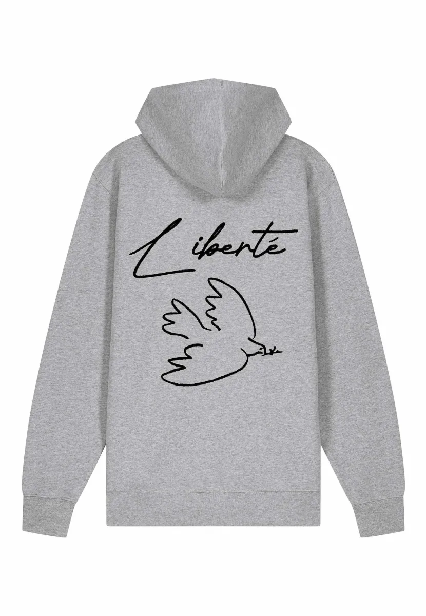 LIBERTEBACK EMBROIDERY - Sweatjacke - grey