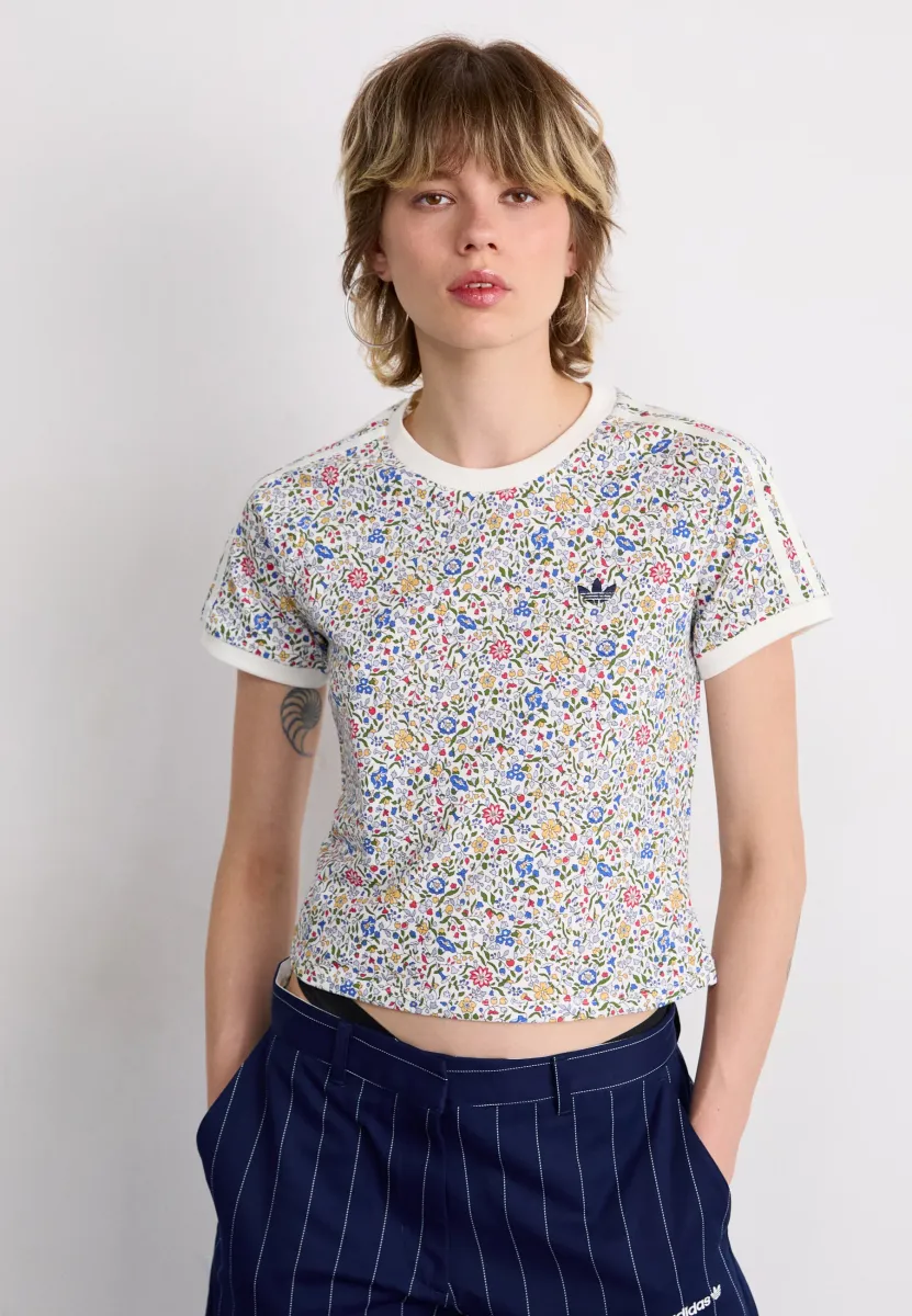 LIBERTY CALI  - T-Shirt print - off white/semi lucid red