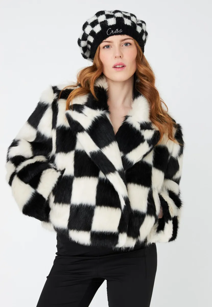 LIE JACKET - Kunstlederjacke - white/black