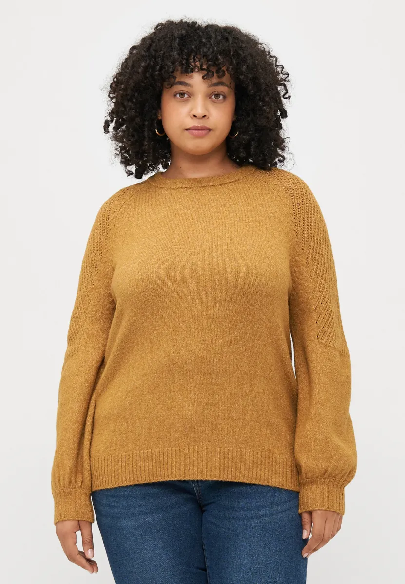 LIFE O NECK  - Strickpullover - wood thrush