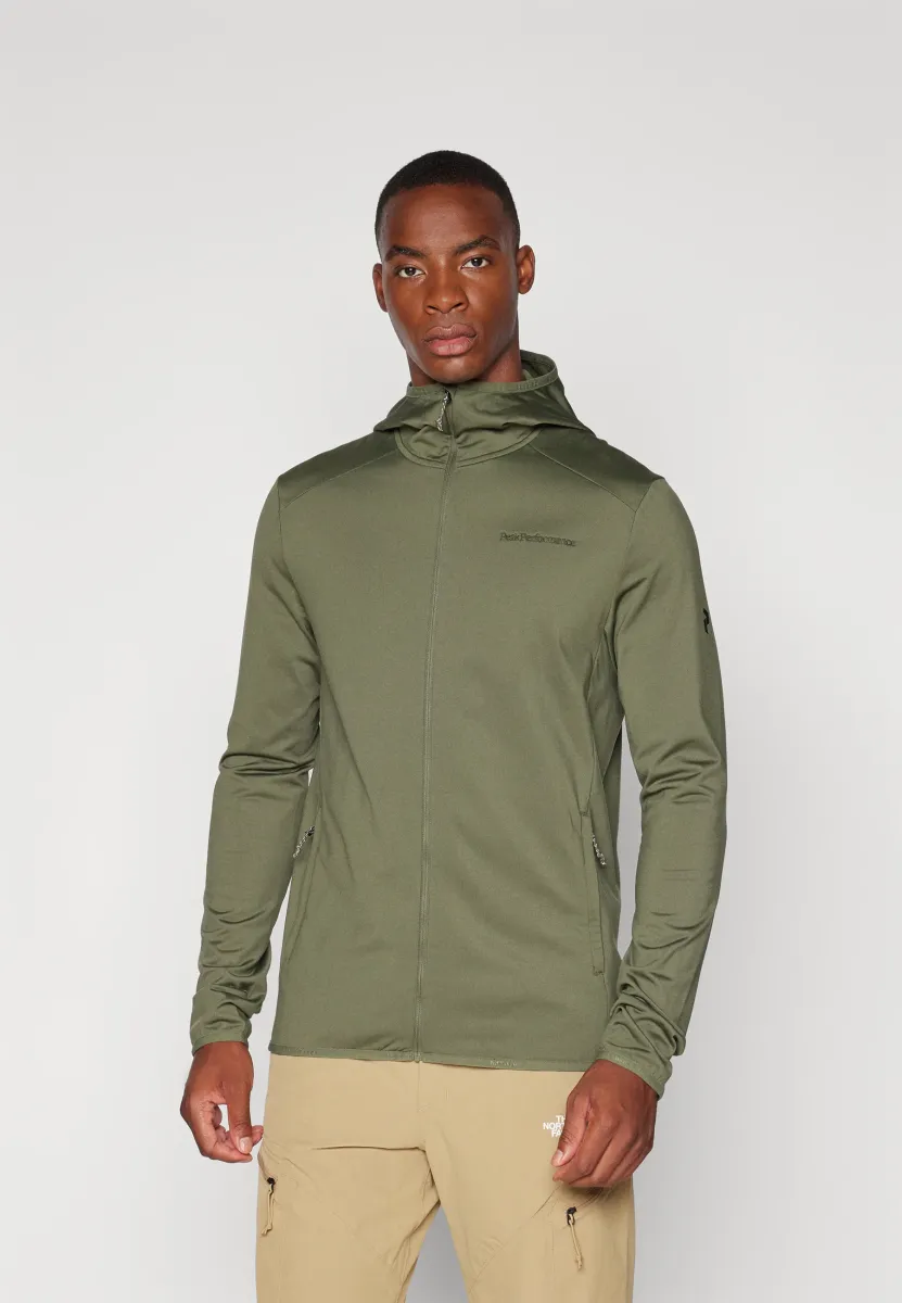 LIGHT ZIP HOOD - Fleecejacke - pine needle