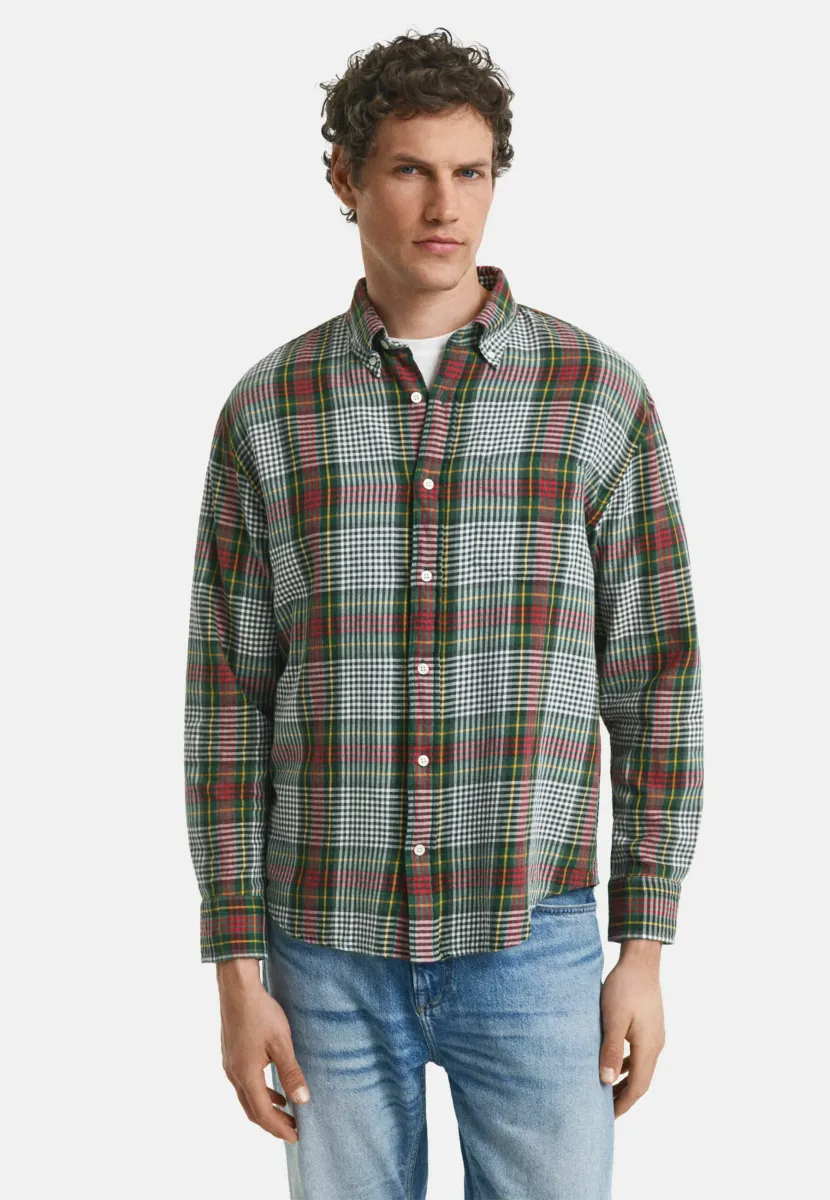 LIGHTWEIGHT CHECKED TWILL - Hemd - tartan green