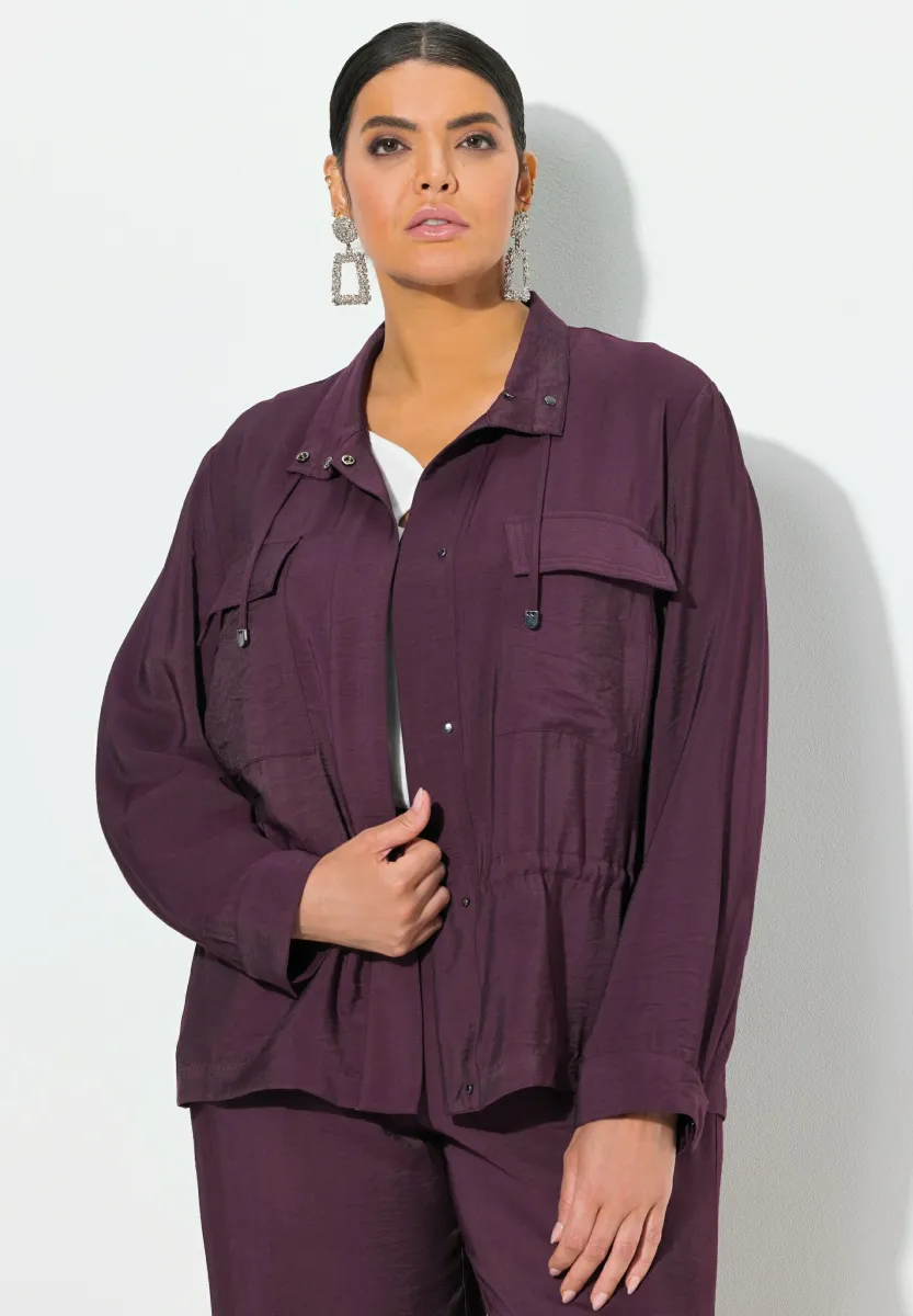 LIGHTWEIGHT TEXTURED  - Leichte Jacke - dark plum