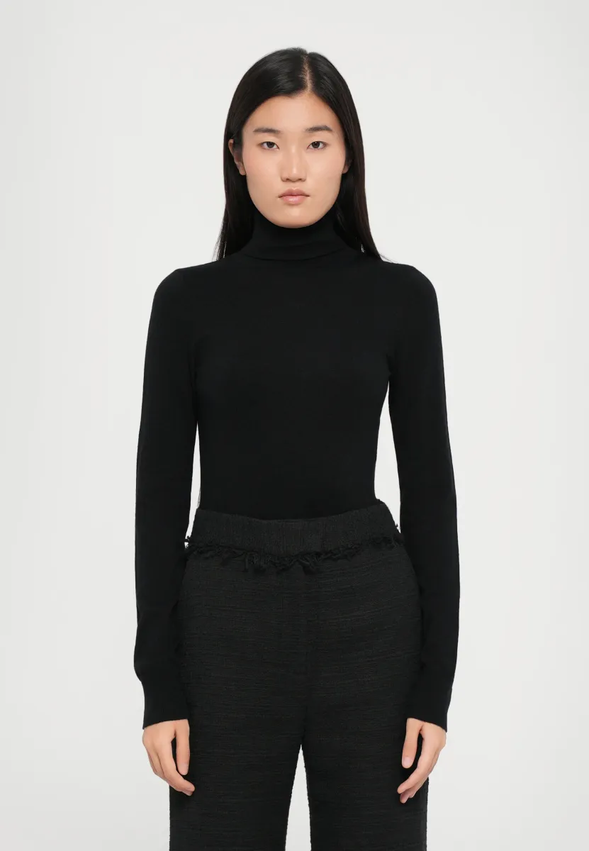 LILGE ROLLNECK - Strickpullover - black