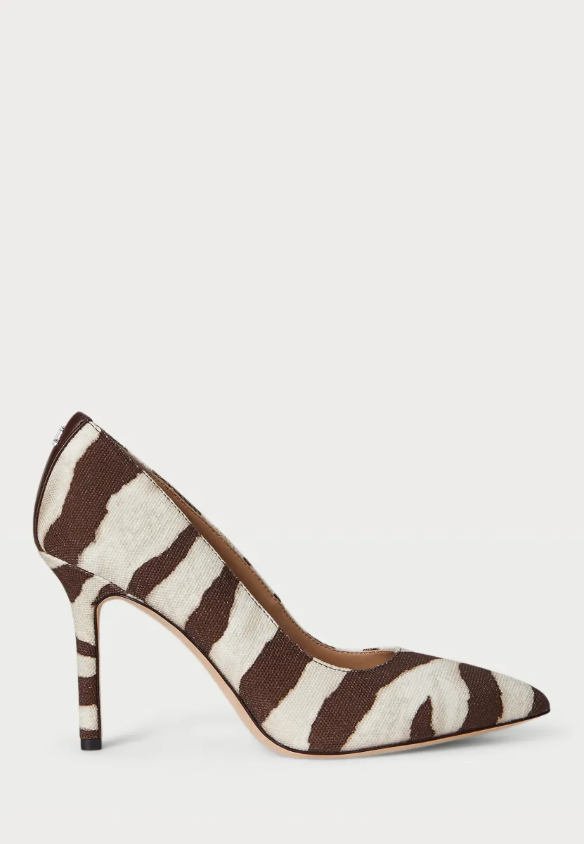 LINDELLA II ZEBRA PRINT CANVAS PUMP - Pumps - dark brown/off-white