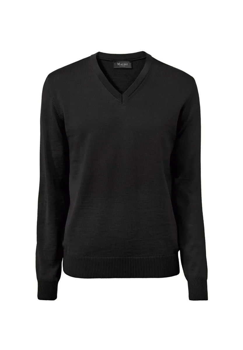 LINE V-AUSSCHNITT - Strickpullover - anthrazit
