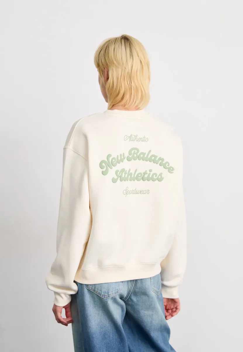 LINEAR HERITAGE CREW - Sweatshirt - white