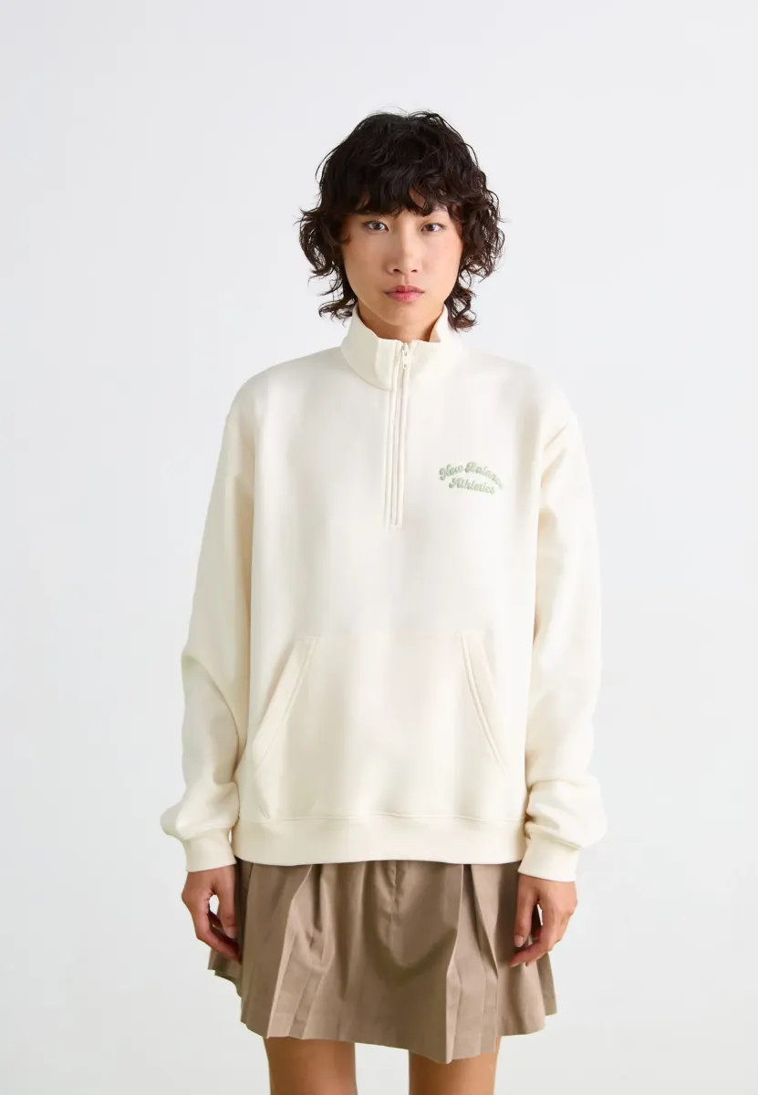 LINEAR HERITAGE HALF ZIP - Sweatshirt - white