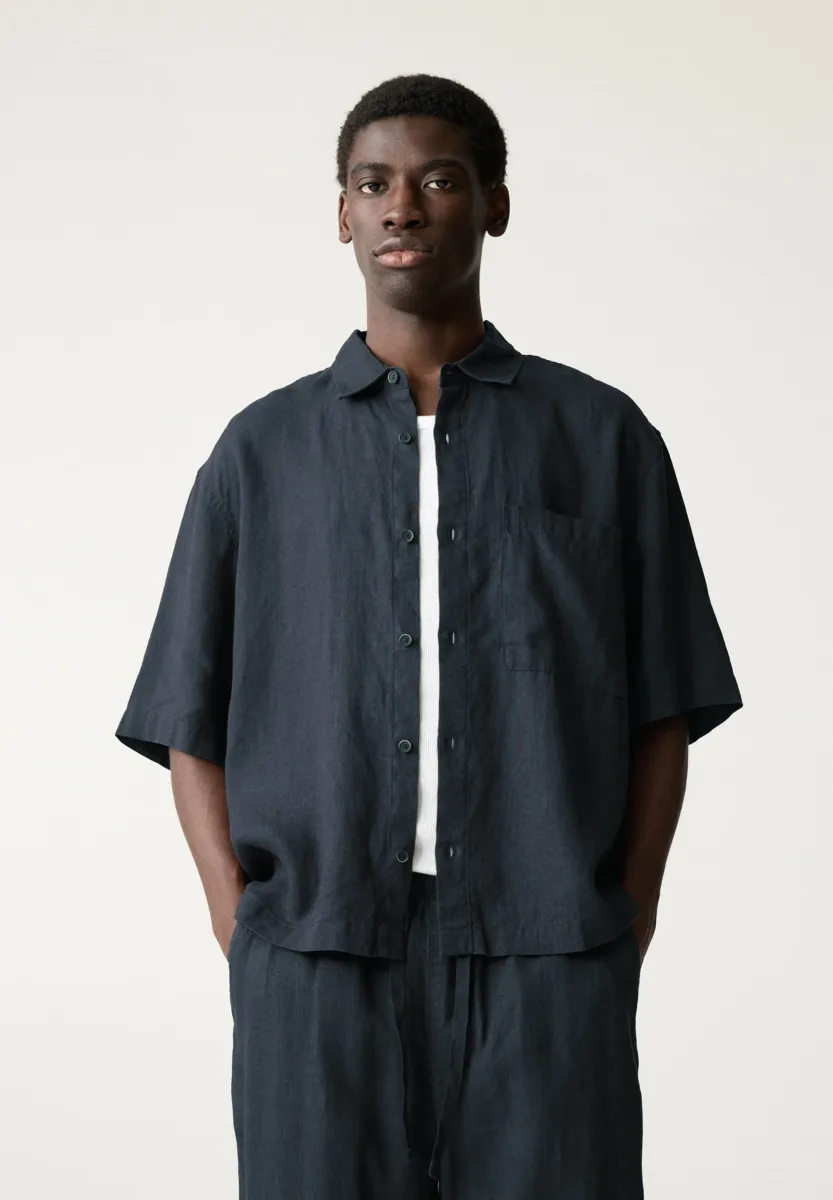 LINEN BLEND - Hemd - dark blue