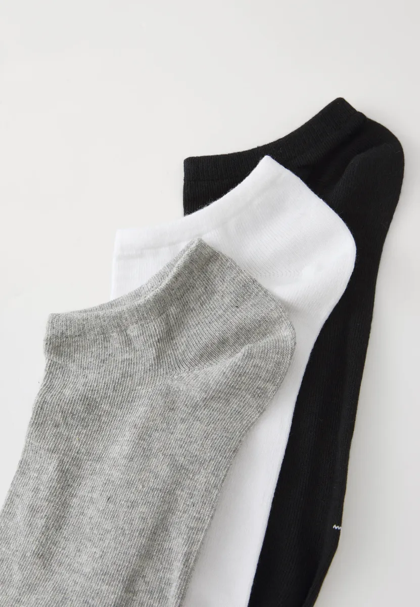 LINER SOCKS 3PACK UNISEX - Socken - white/medium grey heather/black