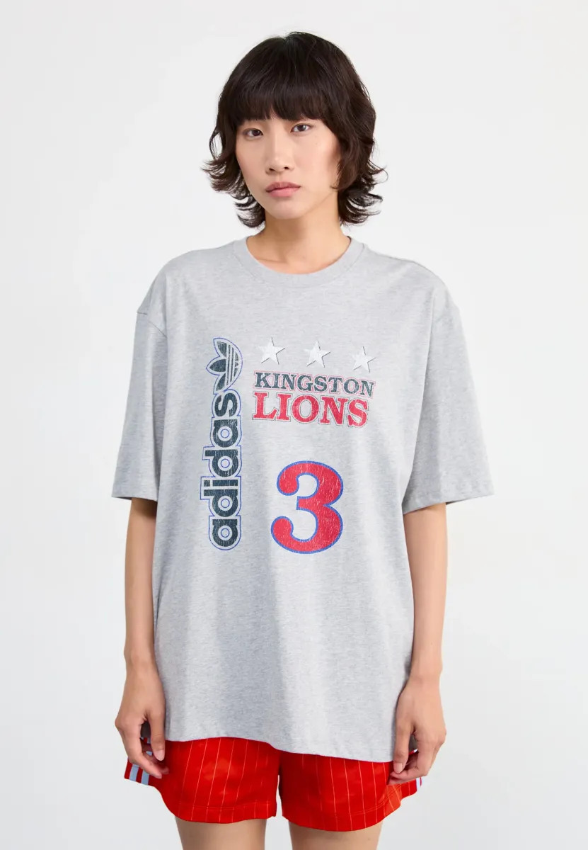 LIONS TEE - T-Shirt print - medium grey heather
