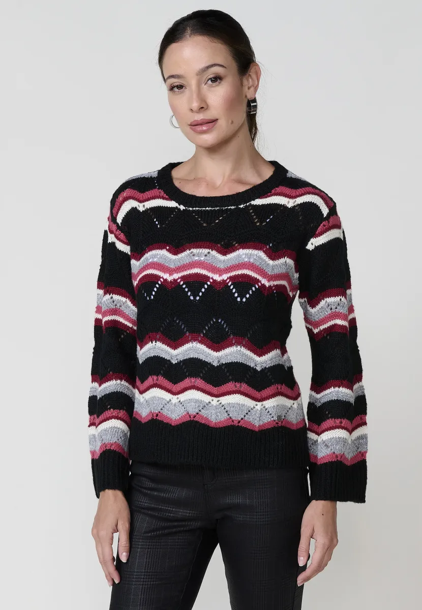 LISTED - Strickpullover - black