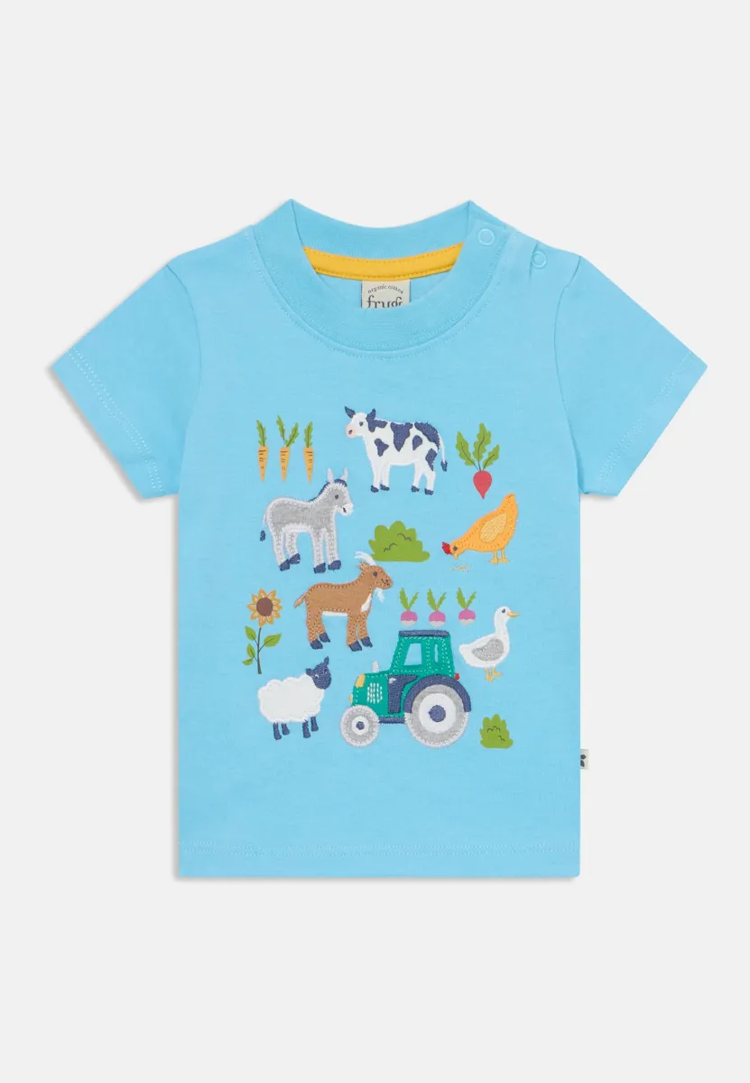 LITTLE CREATURE APPLIQUE UNISEX - T-Shirt print - light blue