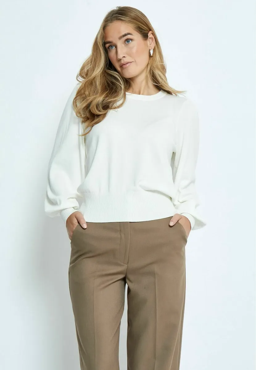 LIVA LONG SLEEVE - Strickpullover - 220 broken white