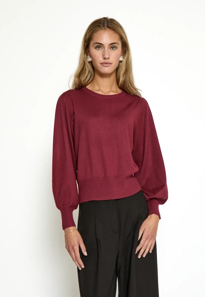 LIVA LONG SLEEVE - Strickpullover - cordovan