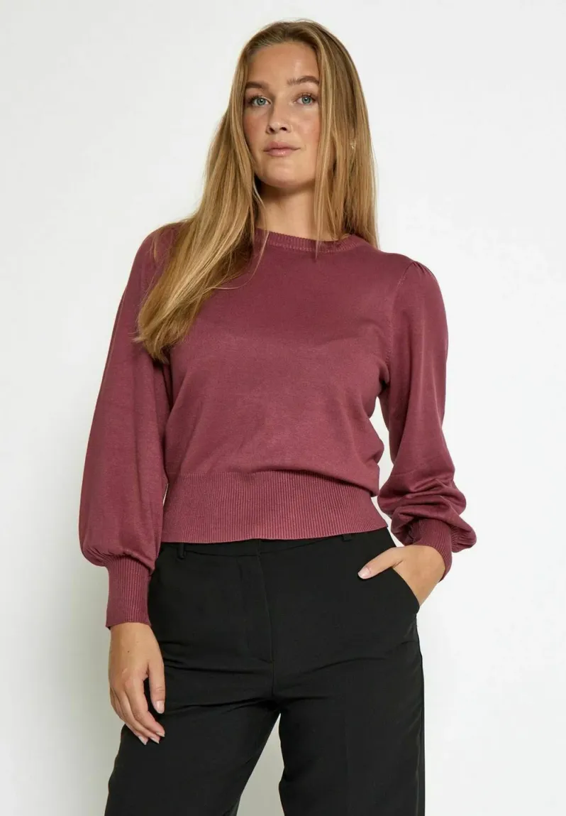 LIVA LONG SLEEVE - Strickpullover - roan rouge
