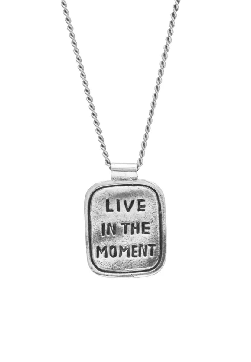 LIVE IN THE MOMENT - Halskette - silberfarben