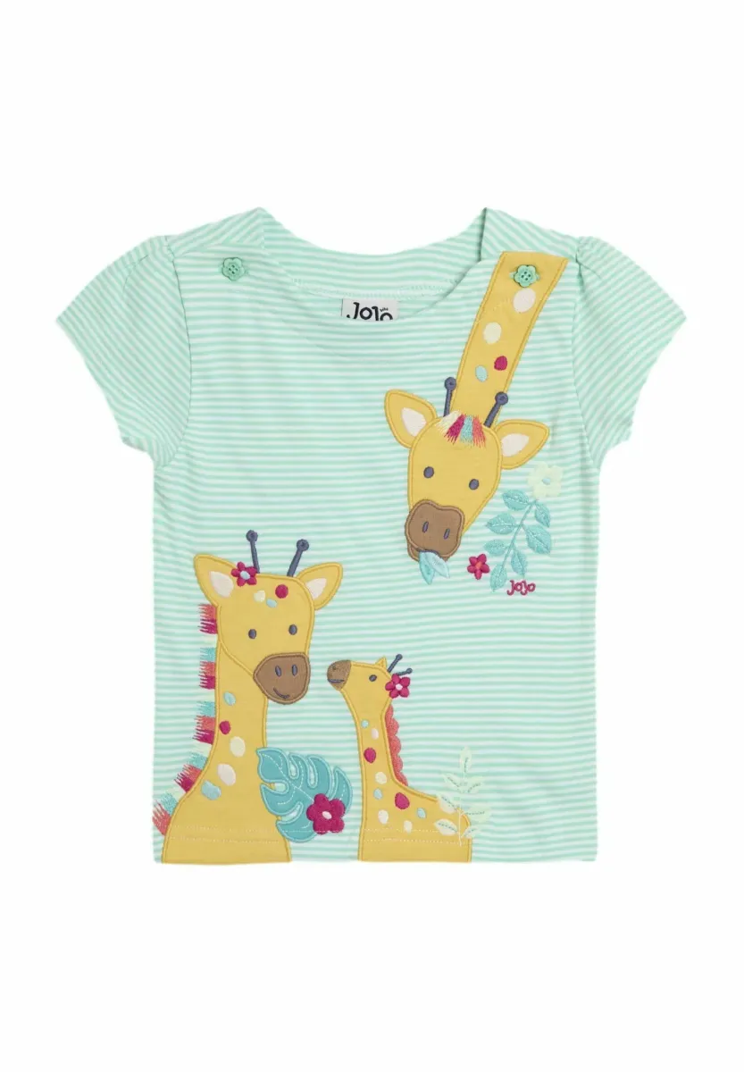 LLAMA APPLIQUÉ - REGULAR FIT - T-Shirt print - mint green giraffe