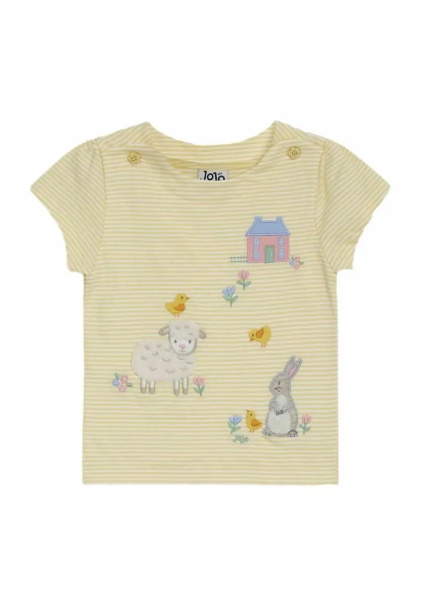 LLAMA APPLIQUÉ - REGULAR FIT - T-Shirt print - yellow bunny lamb