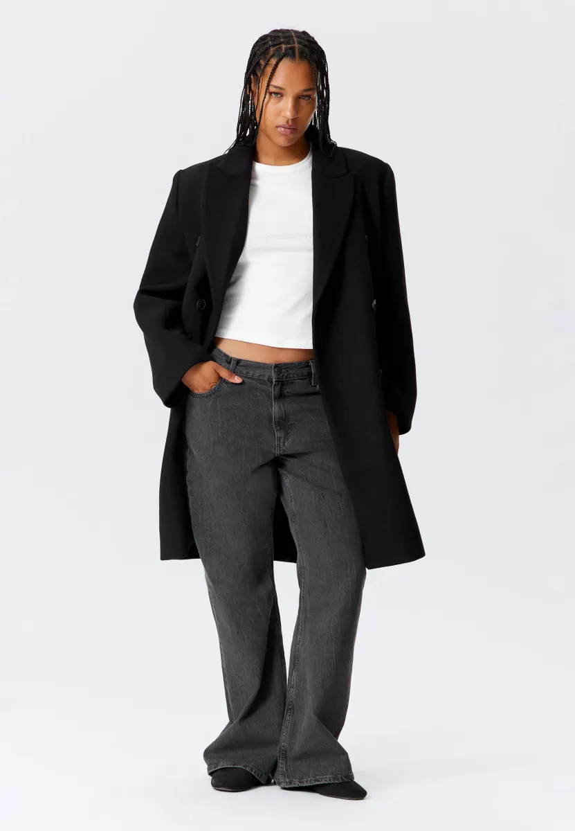 LOGAN KNEELENGTH - Klassischer Mantel - black