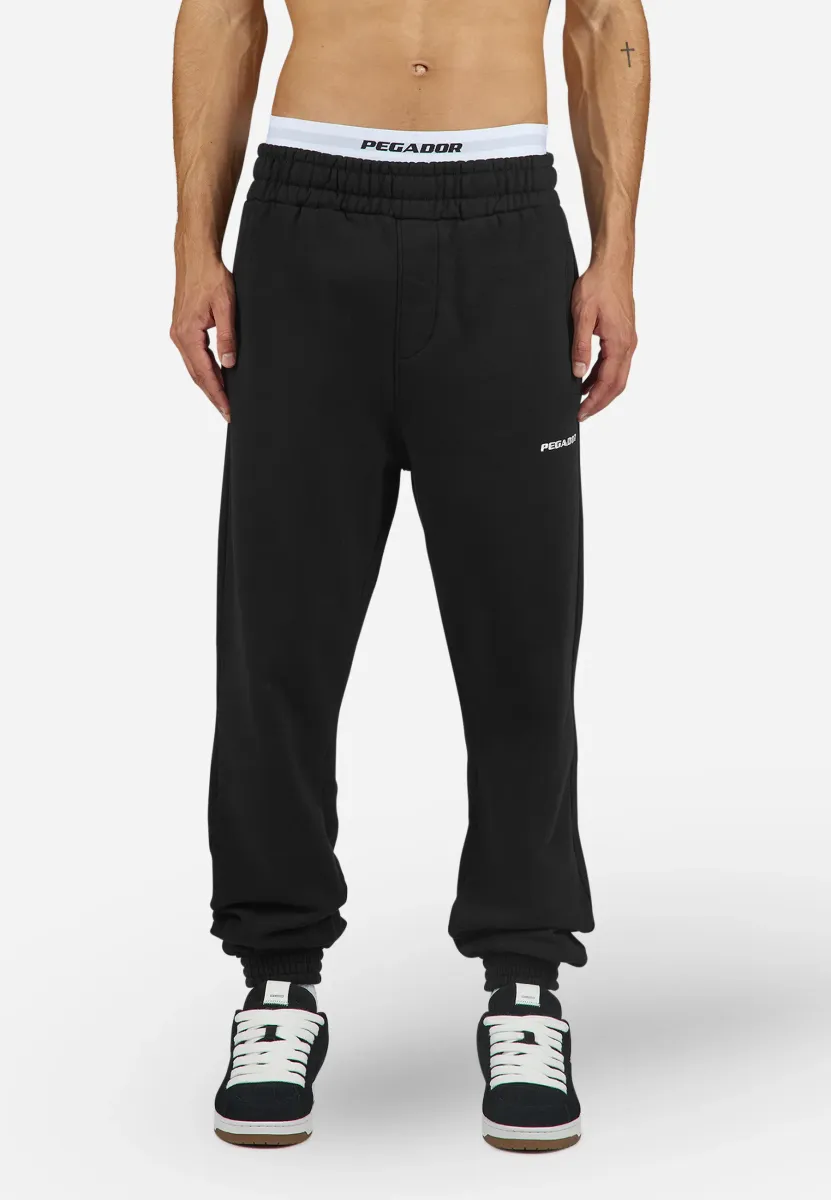 LOGO HEAVY JOGGER - Jogginghose - washed black