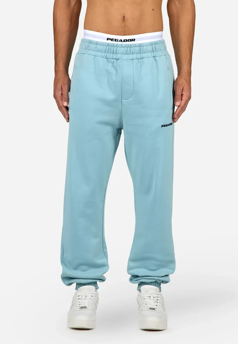 LOGO HEAVY JOGGER - Jogginghose - washed frost blue black