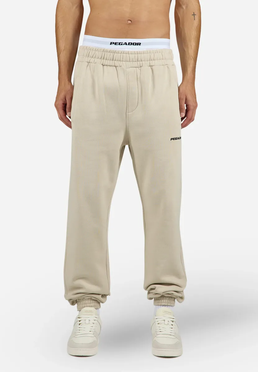 LOGO HEAVY JOGGER - Jogginghose - washed stone black