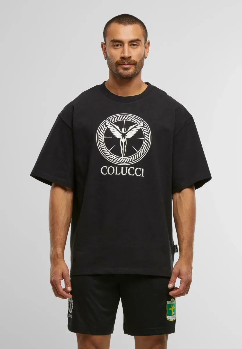 LOGO IKARUS CIRCLE - T-Shirt print - black/white