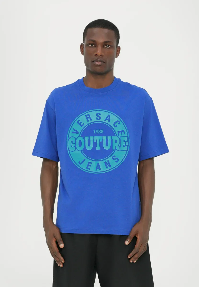 LOGO ROUND - T-Shirt print - blu