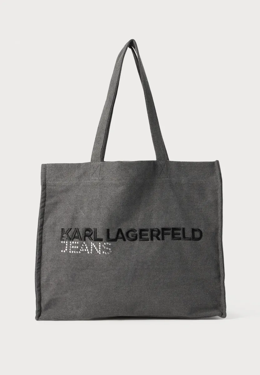 LOGO - Shopping Bag - visual washed black