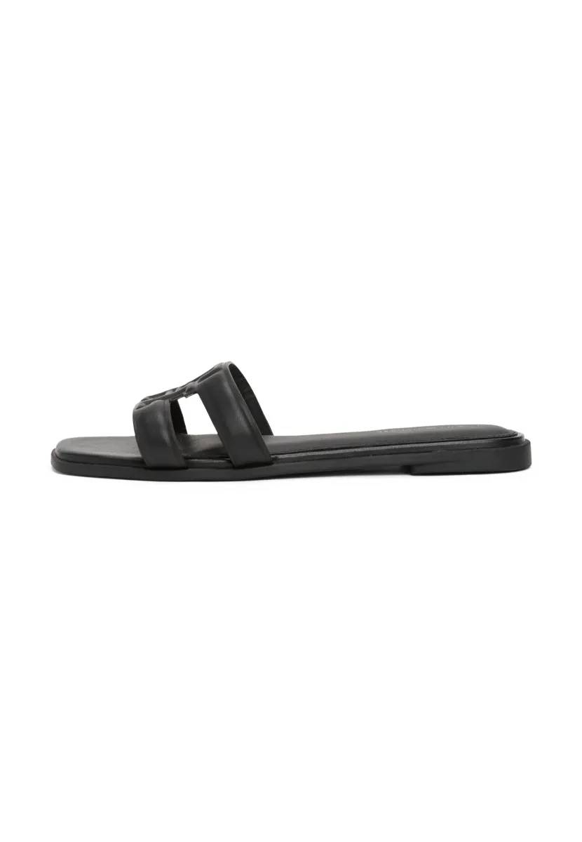 LOGO STRAP MULE - Pantolette flach - black