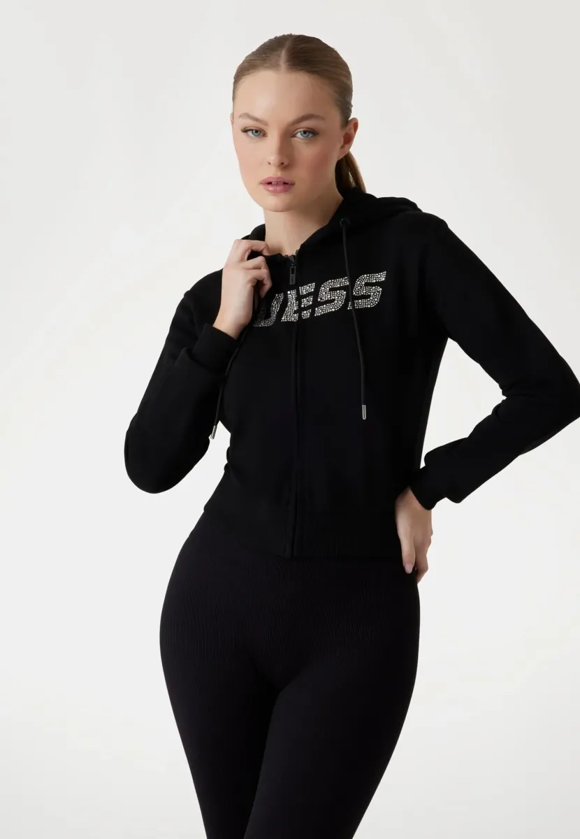 LOGO STRAS - Sweatjacke - schwarz