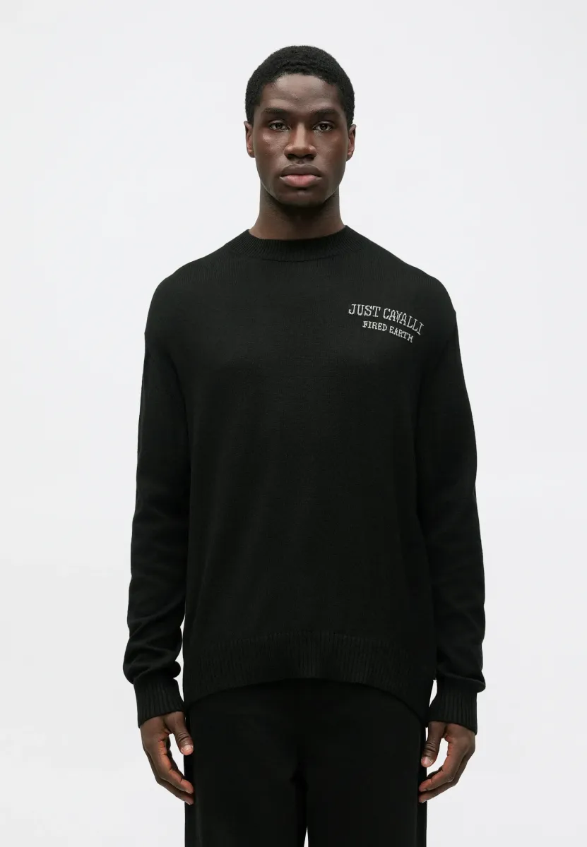 LOGO - Strickpullover - black