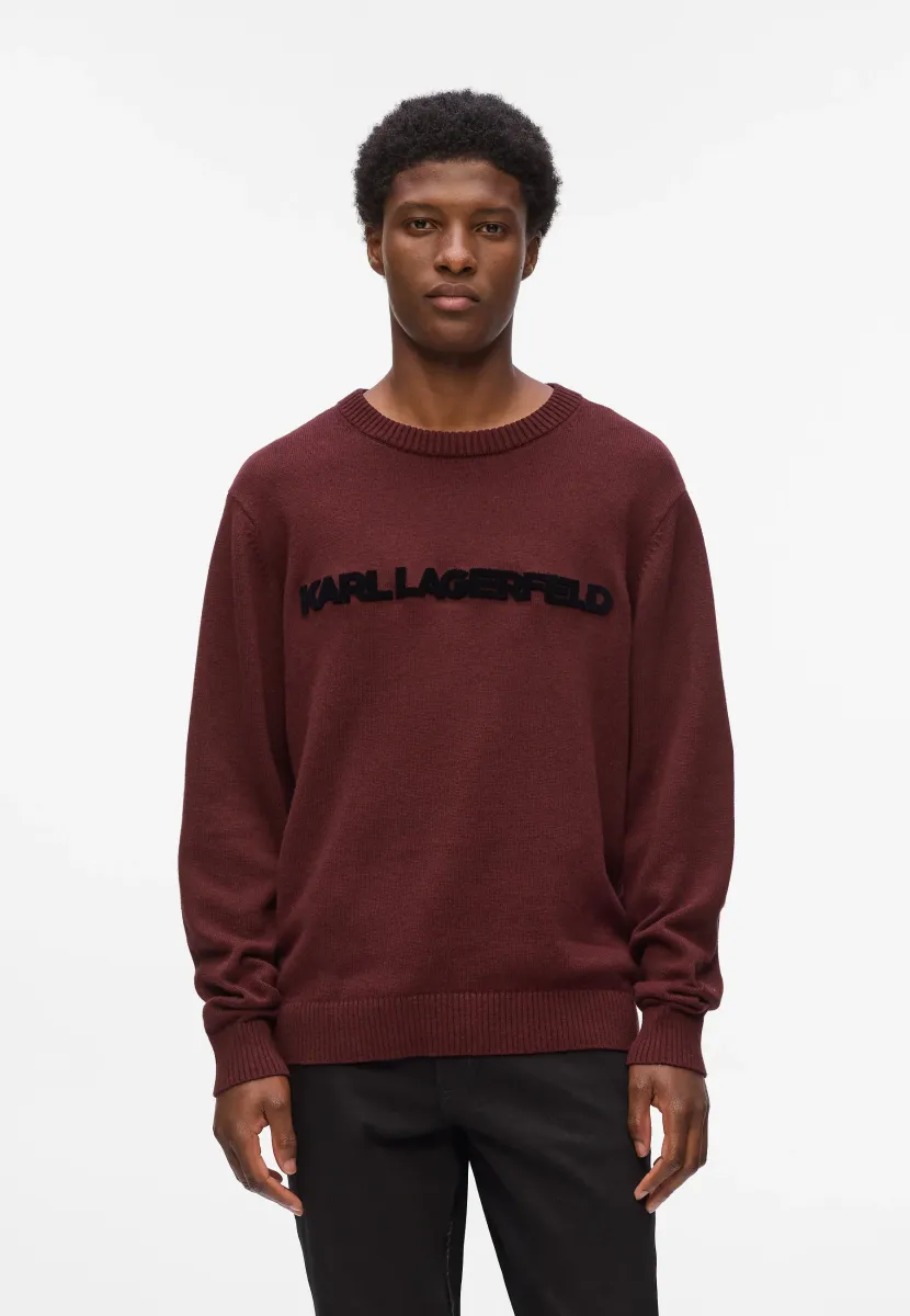 LOGO - Strickpullover - windsor wine melange