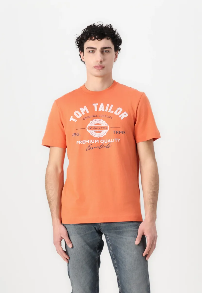 LOGO  - T-Shirt print - brick orange