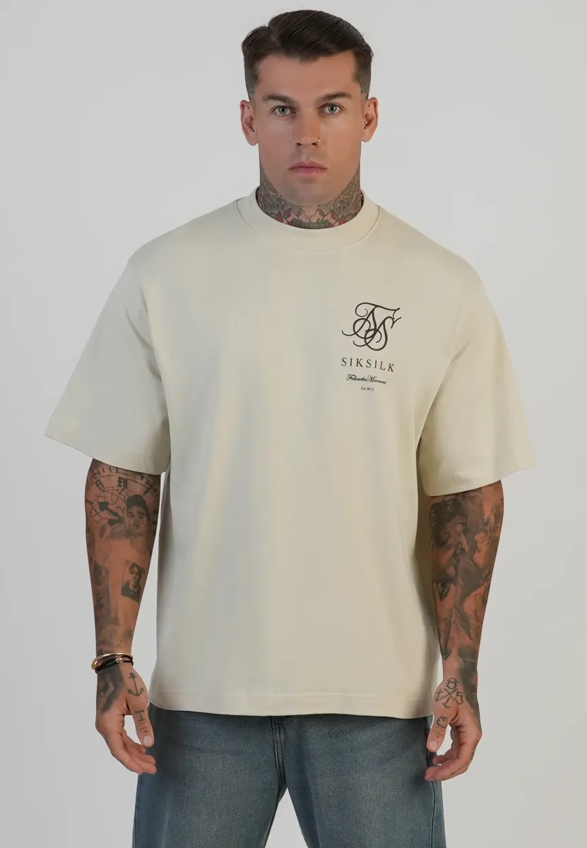 LOGO - T-Shirt print - ecru