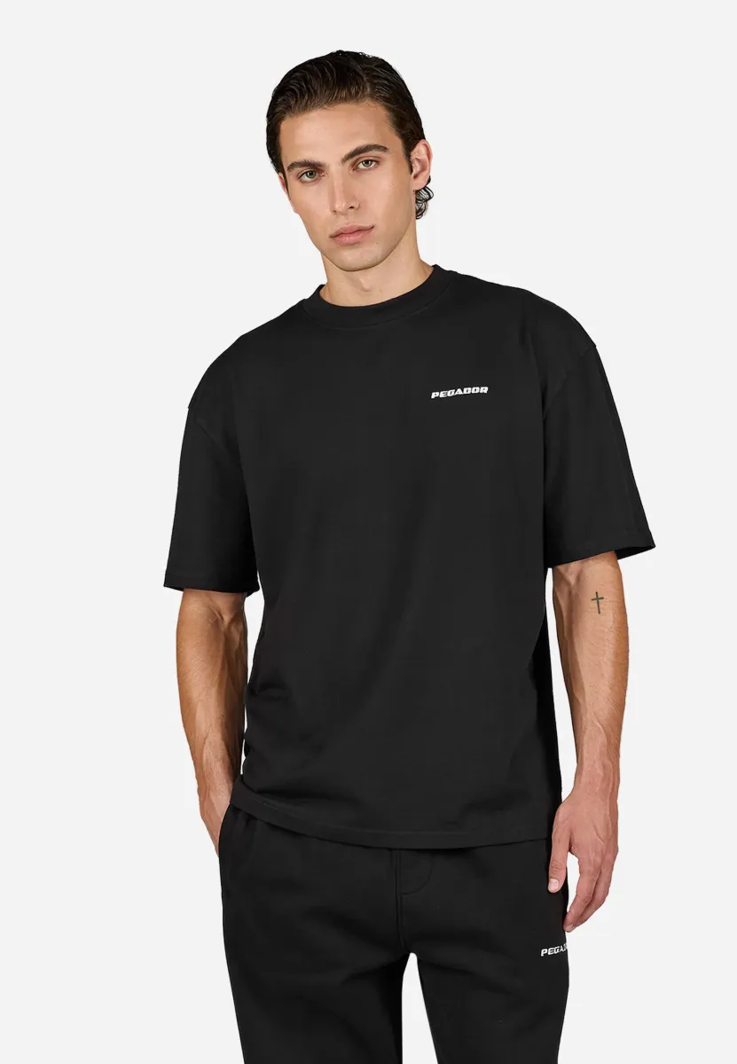 LOGO TEE - T-Shirt basic - washed black