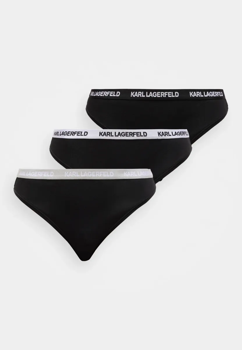 LOGO THONG 3 PACK - String - black/multi-coloured