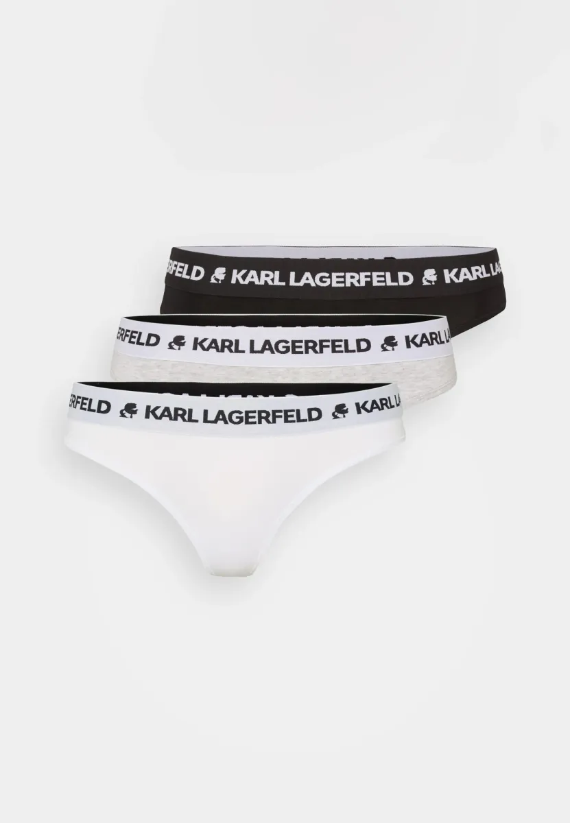 LOGO THONG 3 PACK - String - black/white/grey