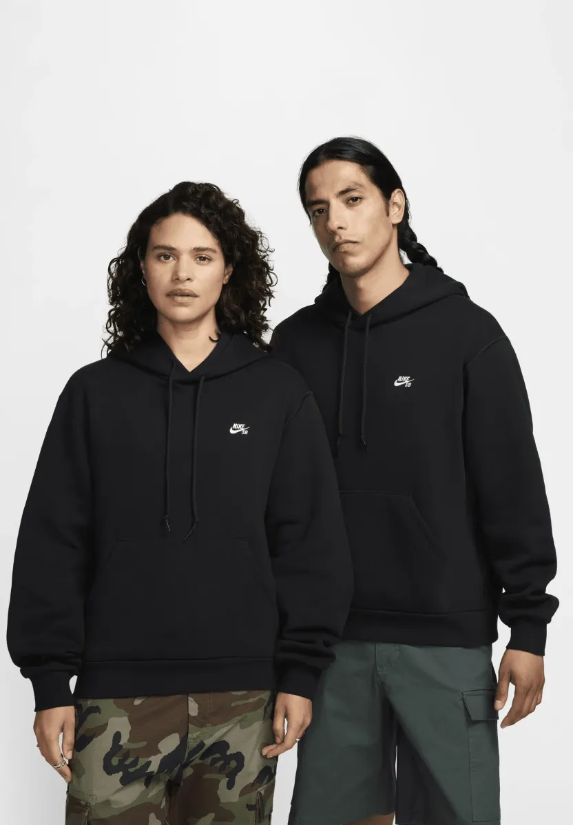 LOGO UNISEX - Kapuzenpullover - black/(white)