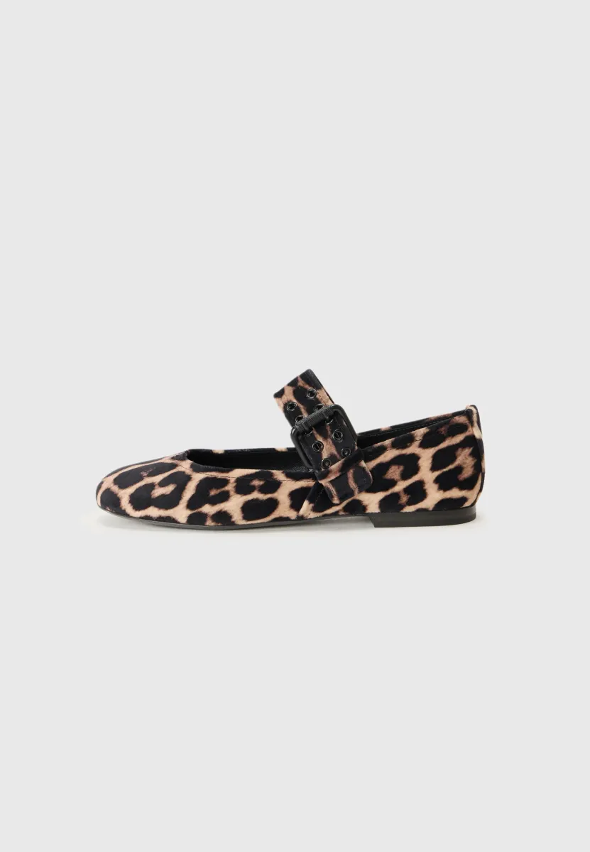LOLA - Klassischer Ballerina - camel/black