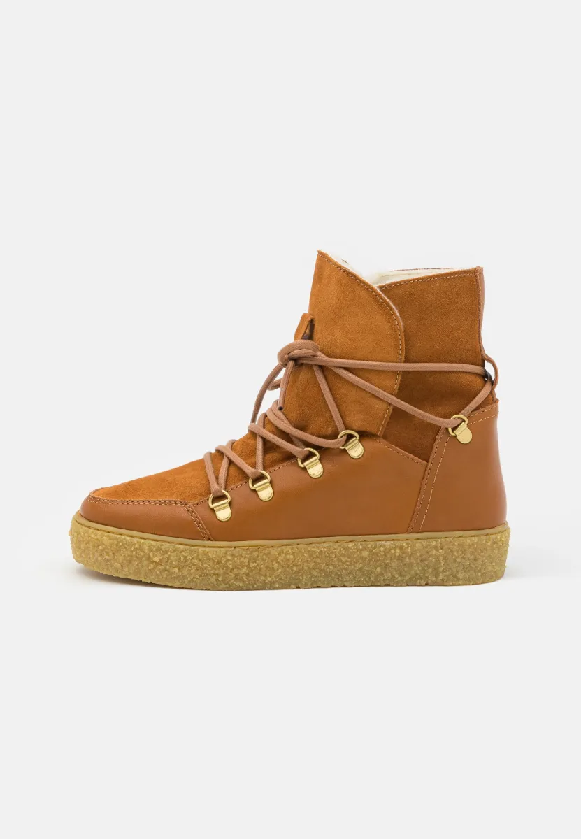 LOLA - Schnürstiefelette - tan