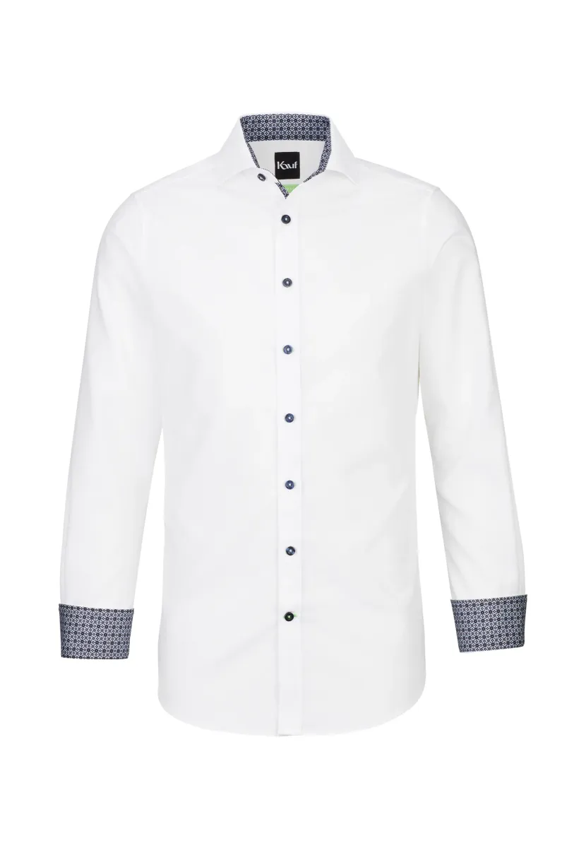 LONDON NEW KENT LANGARM SLIM FIT  - Hemd - white