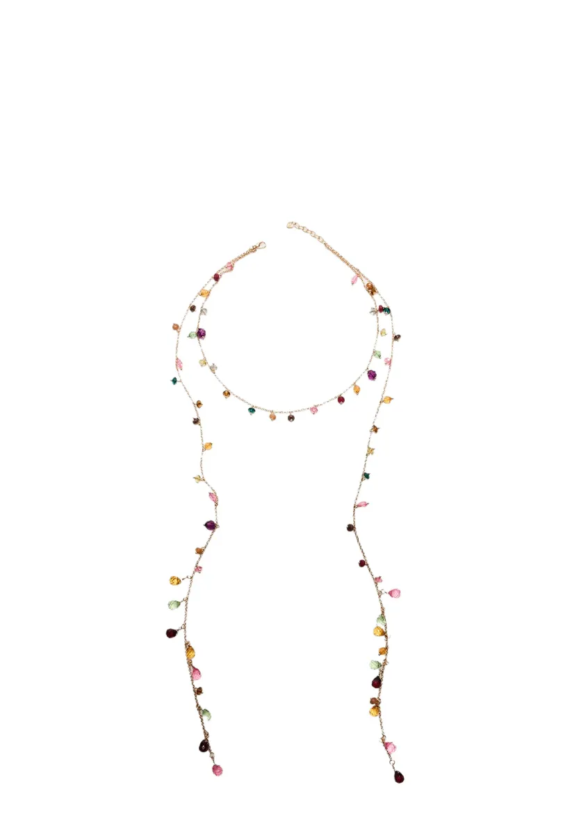 LONG BEADED - Halskette - gold-coloured