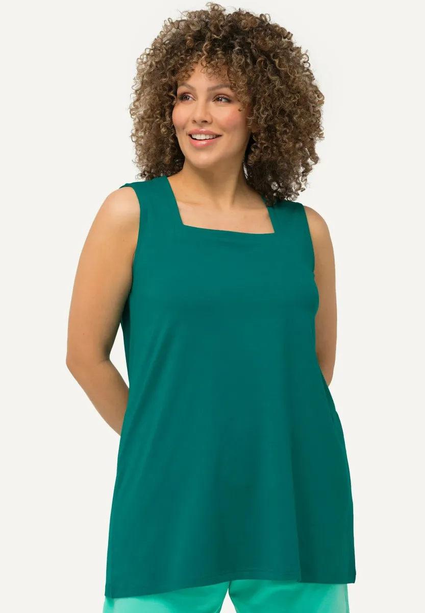 LONG  CARREE-AUSSCHNITT ÄRMELLOS - Top - classic emerald
