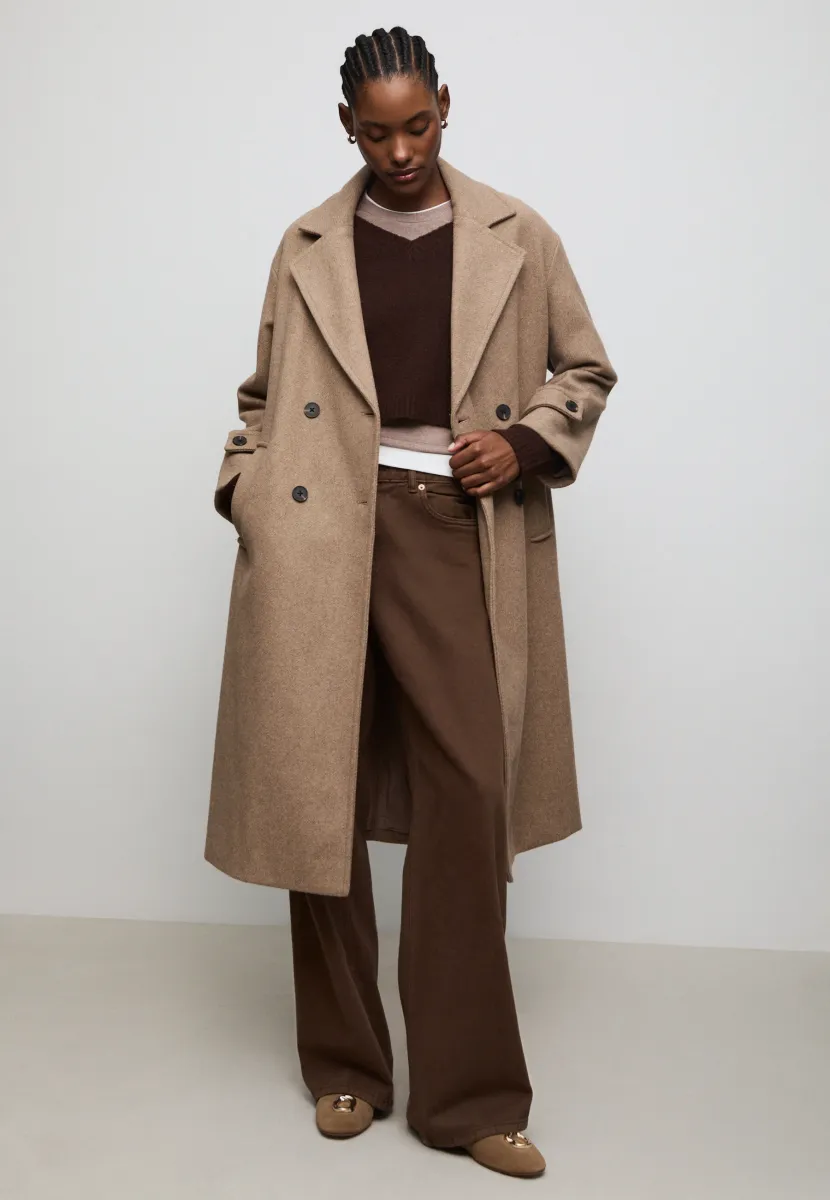 LONG OVERSIZE  - Klassischer Mantel - camel