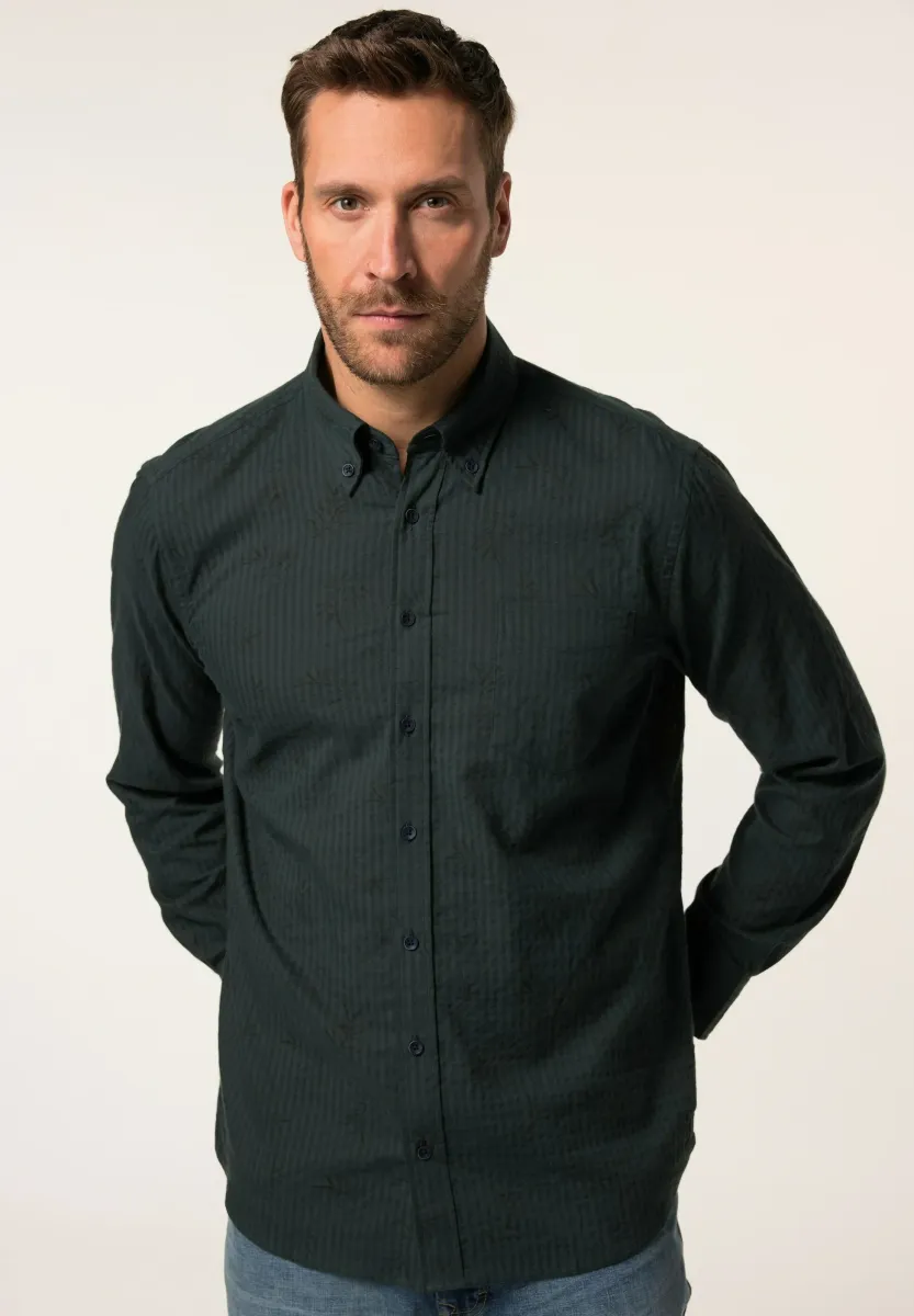 LONG SLEEVE ALL-OVER PRINT BUTTON-DOWN COLLAR MODERN FIT - Hemd - dunkel grün