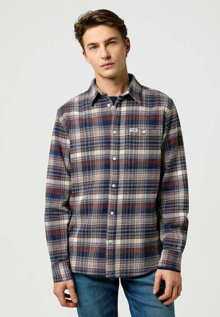 LONG SLEEVE BRUSHED - REGULAR FIT - Hemd - navy birch