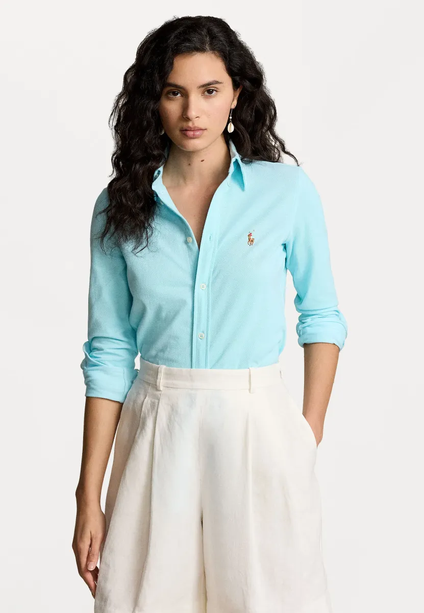 LONG SLEEVE BUTTON FRONT  - Hemdbluse - turquoise nova
